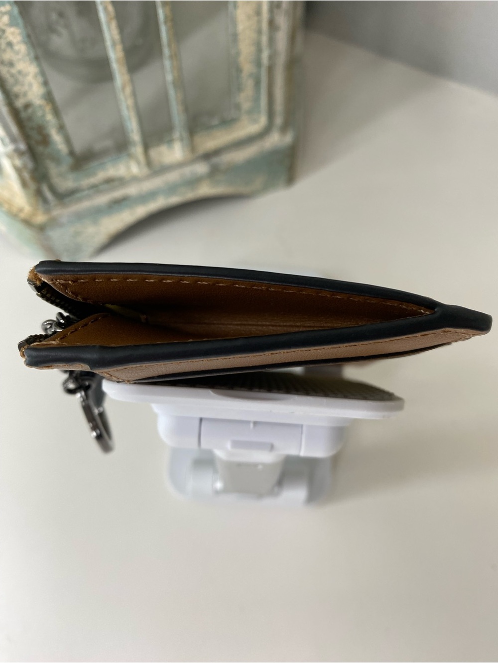 Coach x Disney Brown Mickey Zip Card Case - Picture 8 of 8